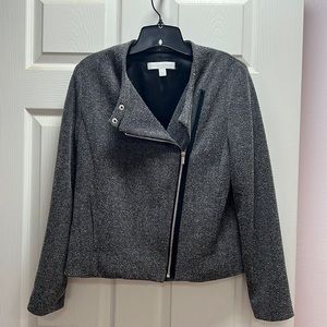 Herringbone Motorcycle-Style Blazer